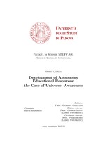 Master Thesis: Development of Astronomy Educational Resources: the Case of Universe Awareness